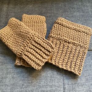 Fingerless gloves/driving/winter and boot cuffs/set
